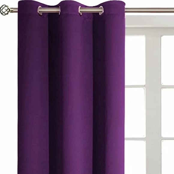 Crayola Solid Grommet Blackout Window Curtain Panel 84”x 50” in Royal Purple - Picture 1 of 1